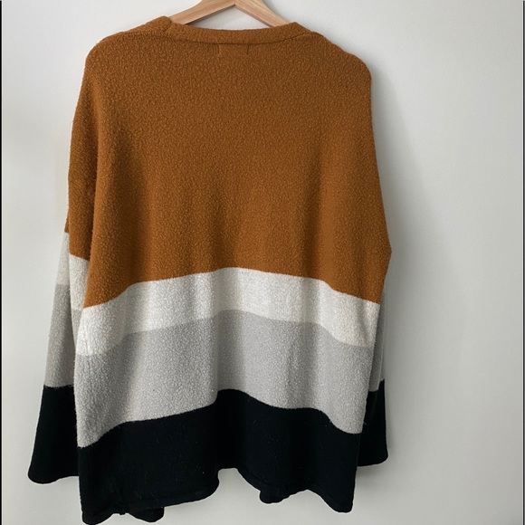 Colorblock neutral and slouchy cardigan - Picture 6 of 7